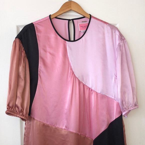 Kate Spade Collection Color Block Silk Midi Dress, Size 14. Retail $698. - Picture 12 of 14